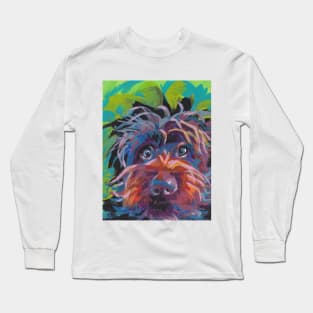 WireHaired Pointing Griffon Bright colorful pop dog art Long Sleeve T-Shirt